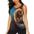 thumbnail image 1 of KLL Squirrel Sleeping In Tree Print Womens Tank Top Sleeveless Workout Tops Athletic Running Shirts Yoga Gym Clothes-Small, 1 of 7