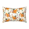 thumbnail image 1 of KLL Squirrel With Colorful Tail Pattern Silk Pillowcase for Hair and Skin Standard Size 20"X 30" Soft Breathable Pillow Covers for Sleeping, 1 of 6