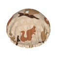 thumbnail image 1 of KLL Cartoon Squirrel Pattern Shower Cap & Bath Cap for Women,Reversible Oversized Waterproof Shower Caps for all Hair Lengths,Elastic Reusable Bathing Hair Cap, 1 of 6