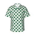 thumbnail image 1 of KLL St. Patrick’s day Print Men's Hawaiian Shirt Short Sleeve Button Down Beach Shirts,Medium, 1 of 7