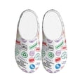 thumbnail image 1 of KLL Stamp Set Collection Pattern Adult Unisex Cozy Slippers,Fuzzy Slip-on Slippers TPR Sole Slippers Comfort Plush Home Footwear for Indoor & Outdoor-37/38, 1 of 7