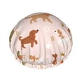 thumbnail image 1 of KLL Star Cute Dog Pattern Shower Cap & Bath Cap for Women,Reversible Oversized Waterproof Shower Caps for all Hair Lengths,Elastic Reusable Bathing Hair Cap, 1 of 6
