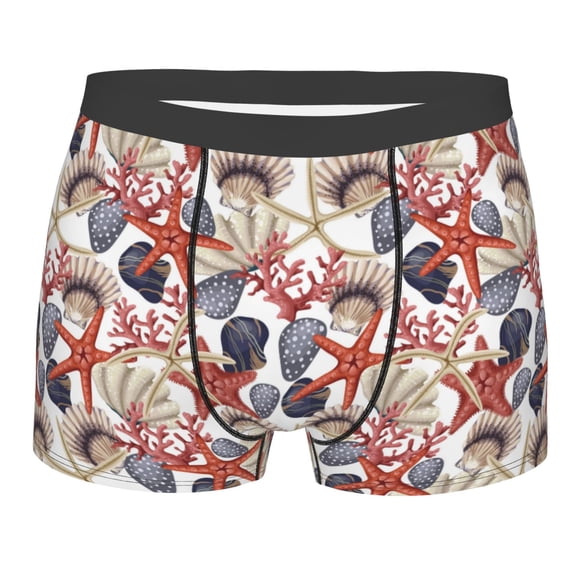 KLL Starfish Shell Men's Cotton Boxer Briefs Underwear-XX-Large