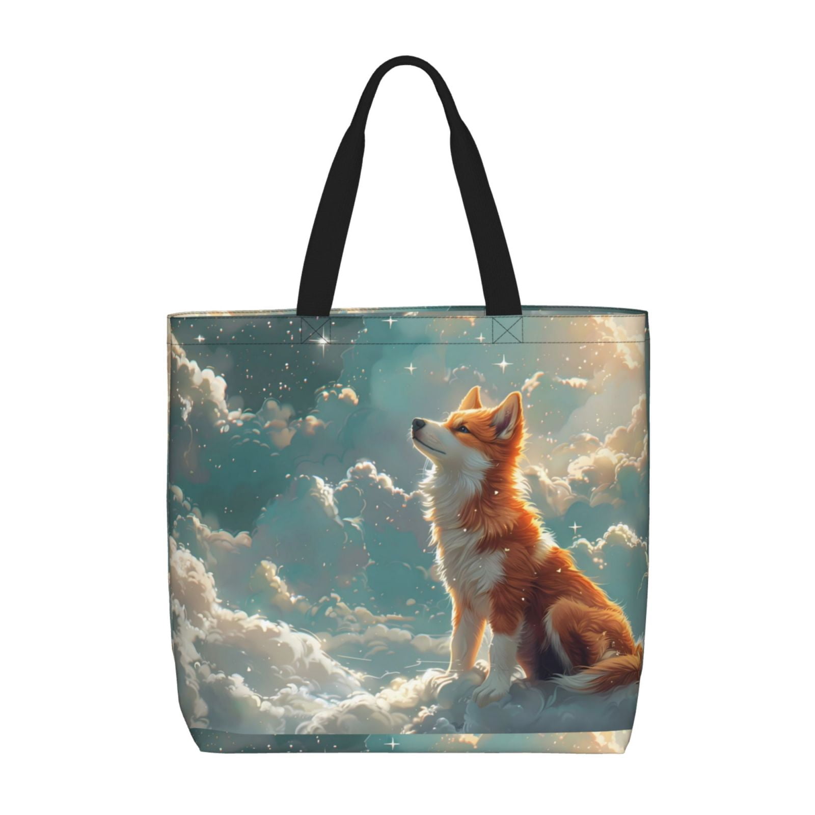 Funny Fox Tote Bag – Reusable Grocery Bag, Fox Lover Gift, Durable Canvas With 3D Print, 39x34cm - View #11