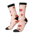 thumbnail image 1 of KLL Strawberries Print Cool Socks Men's Women's Crew Socks Funny Crazy Novelty Stockings, 1 of 6