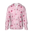 thumbnail image 1 of KLL Strawberries Print Men's Women’s UPF 50+ Sun Protection Outdoor Hoodie Jacket Long Sleeve Fishing Hiking Performance Shirt-3X-Large, 1 of 6
