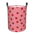 thumbnail image 1 of KLL Strawberries Waterproof Foldable Laundry Hamper Bucket with Handles for Storage Bin,Kids Room,Home Organizer (Small ), 1 of 7