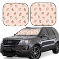 thumbnail image 1 of KLL Strawberries Windshield Sun Shade 2-Piece Foldable Car Front Window Sunshade for Most Sedans SUV Truck- Medium, 1 of 5