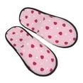 thumbnail image 1 of KLL Strawberry And Heart Slippers for Women Men House Slip on Indoor Outdoor Bedroom Furry Fleece Lined Ladies Comfy Anti-Skid Rubber Hard Sole-Large, 1 of 8
