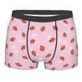thumbnail image 1 of KLL Strawberry Floral Men's Cotton Boxer Briefs Underwear-Small, 1 of 8