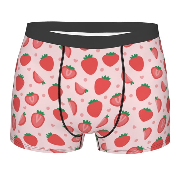 KLL Strawberry Men's Cotton Boxer Briefs Underwear-XX-Large