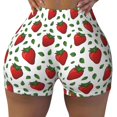 thumbnail image 1 of KLL Strawberry Pattern Workout Shorts for Women Scrunch Short Gym Yoga Running Sport Active Exercise Fitness Shorts, 1 of 8