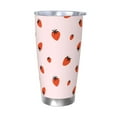 thumbnail image 1 of KLL Strawberry Print 40oz Stainless Steel Insulated Car Cup with Spillproof Lid - Keep Your Drink Hot or Cold on the Go-Without Straw, 1 of 8