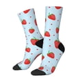 thumbnail image 1 of KLL Strawberry Print Cool Socks Men's Women's Crew Socks Funny Crazy Novelty Stockings, 1 of 6