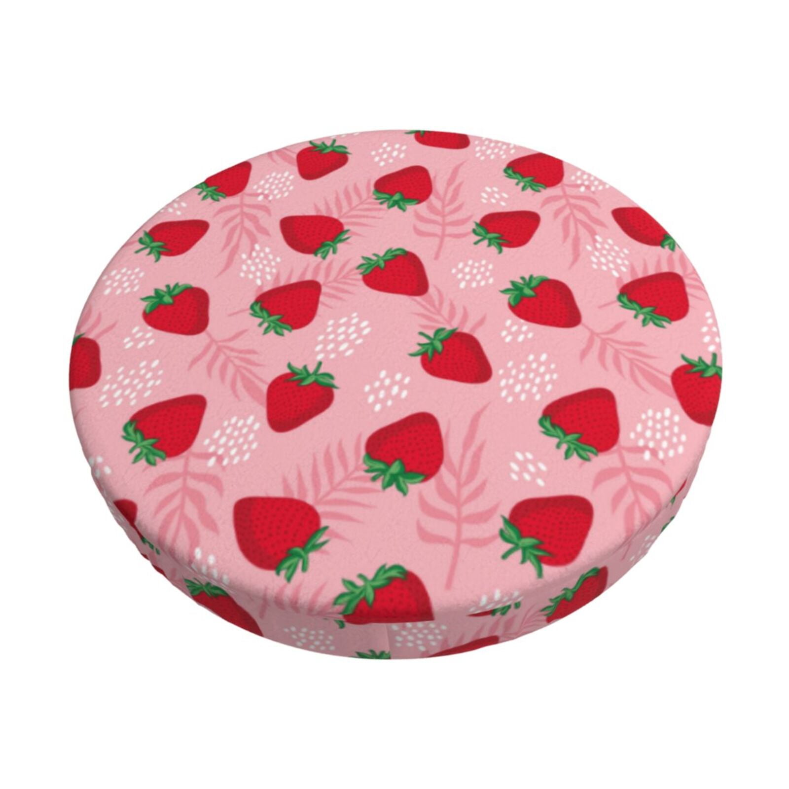 KLL Strawberry Round Bar Chair Cushion Cover 13 inch ,Bar Stool