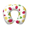 thumbnail image 1 of KLL Strawberry and Lemon Pattern Memory Foam Cervical Neck Pillow Versatile U-Shaped Pillows for Home/Office/Camping/Travelling/Soft Washable Cover, 1 of 8