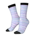 thumbnail image 1 of KLL Striped Gradient Print Cool Socks Men's Women's Crew Socks Funny Crazy Novelty Stockings, 1 of 6