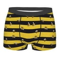 thumbnail image 1 of KLL Striped With Bees Men's Cotton Boxer Briefs Underwear-Small, 1 of 8