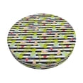 thumbnail image 1 of KLL Striped With Palm Tree Branches Round Bar Chair Cushion Cover 12 inch ,Bar Stool Protector with Elastic, Soft Washable, 1 of 6