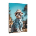 thumbnail image 1 of KLL Stylish Dog in Denim Outfit Print Farmhouse Canvas Wall Art,Wall Decorations For Living Room Office Canvas Wall Decor for Home Decorations, 12'×16’’, 1 of 8