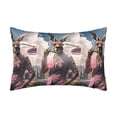 thumbnail image 1 of KLL Stylish Kangaroo In Suit Pattern Silk Pillowcase for Hair and Skin Standard Size 20"X 30" Soft Breathable Pillow Covers for Sleeping, 1 of 6