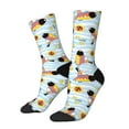 thumbnail image 1 of KLL Submarine With Fishes Undersea Print Cool Socks Men's Women's Crew Socks Funny Crazy Novelty Stockings, 1 of 6