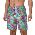 thumbnail image 1 of KLL Succulents for Mens Swim Trunks Quick Dry Swim Shorts with Built-in Compression Liner Funny Swimwear Bathing Suits-X-Large, 1 of 6