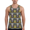 thumbnail image 1 of KLL Sugar Skulls Print Men's Muscle Gym Workout Stringer Tank Tops Bodybuilding Fitness T-Shirts Tank Tops Men-X-Large, 1 of 7