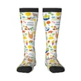 thumbnail image 1 of KLL Summer Animal Print Cool Socks Men's Women's Crew Socks Funny Crazy Novelty Stockings, 1 of 6