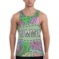 thumbnail image 1 of KLL Summer Print Men's Muscle Gym Workout Stringer Tank Tops Bodybuilding Fitness T-Shirts Tank Tops Men-3X-Large, 1 of 7
