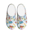 thumbnail image 1 of KLL Summer Stamp Pattern Adult Unisex Cozy Slippers,Fuzzy Slip-on Slippers TPR Sole Slippers Comfort Plush Home Footwear for Indoor & Outdoor-13, 1 of 7