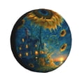 thumbnail image 1 of KLL Sunflower Castle Starry Sky Pattern 14-17 inch Spare Tire Cover Universal Wheel Protector for Truck SUV Trailer Camping Rv Tire Covers-17 inch, 1 of 6