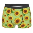 thumbnail image 1 of KLL Sunflower Leaves Men's Cotton Boxer Briefs Underwear-Large, 1 of 8