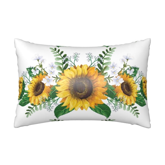 KLL Sunflowers (2) Pattern Silk Pillowcase for Hair and Skin Standard Size 20"X 30" Soft Breathable Pillow Covers for Sleeping