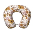thumbnail image 1 of KLL Sunflowers And Butterflies Pattern Memory Foam Cervical Neck Pillow Versatile U-Shaped Pillows for Home/Office/Camping/Travelling/Soft Washable Cover, 1 of 8