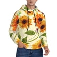 thumbnail image 1 of KLL Sunflowers And Butterflies Print Mens Hoodie Long Sleeve Casual Pullover Hooded Sweatshirt Fashion Drawstring Hoodies with Pocket-4X-Large, 1 of 6