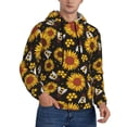thumbnail image 1 of KLL Sunflowers And Bww Print Mens Hoodie Long Sleeve Casual Pullover Hooded Sweatshirt Fashion Drawstring Hoodies with Pocket-XX-Large, 1 of 6