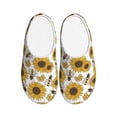 thumbnail image 1 of KLL Sunflowers and Bees Pattern Adult Unisex Cozy Slippers,Fuzzy Slip-on Slippers TPR Sole Slippers Comfort Plush Home Footwear for Indoor & Outdoor-35/36, 1 of 7