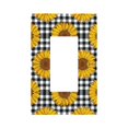 thumbnail image 1 of KLL Sunflowers Wall Plate,Gloss Finish,Standard Size 1 - 5" x 3", Polycarbonate Thermoplastic,Electric Receptacle Plug Covers, 1 of 6