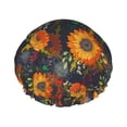 thumbnail image 1 of KLL Sunflowers Pattern Shower Cap & Bath Cap for Women,Reversible Oversized Waterproof Shower Caps for all Hair Lengths,Elastic Reusable Bathing Hair Cap, 1 of 6