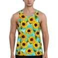 thumbnail image 1 of KLL Sunflowers With Green Leaves Print Men's Muscle Gym Workout Stringer Tank Tops Bodybuilding Fitness T-Shirts Tank Tops Men-4X-Large, 1 of 7