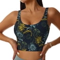 thumbnail image 1 of KLL Sunflowers for Workout Tank Tops for Women,U Back Fitness Top Built in Shelf Bras Padded Fit for Yoga Gym-X-Large, 1 of 8