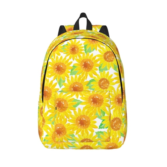 KLL Sunflowers2 Print Travel Laptop Backpack - College Backpack Business Work Bag Nurse Bag Casual Daypack for Weekender Business Hiking -Small