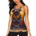 thumbnail image 1 of KLL Sunset Flower Meditating Raccoon Print Womens Tank Top Sleeveless Workout Tops Athletic Running Shirts Yoga Gym Clothes-Small, 1 of 7