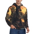 thumbnail image 1 of KLL Sunset Meditating Doberman Print Mens Hoodie Long Sleeve Casual Pullover Hooded Sweatshirt Fashion Drawstring Hoodies with Pocket-X-Large, 1 of 6