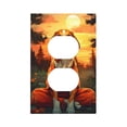 thumbnail image 1 of KLL Sunset Meditating Dog Pattern Electrical Outlet Covers, 3" x 5" 1 Pack Electric Receptacle Plug Covers for Decorator Receptacle Outlet & Switch-Style S, 1 of 6