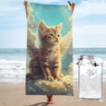 thumbnail image 1 of KLL Sunshine Cloud Cute Cat Microfiber Beach Towel Fast Drying,Extra Large 27.5"x55" Sand Free Beach Towel Super Lightweight Towels, 1 of 1