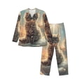 thumbnail image 1 of KLL Sunshine Cloud Kitten Sleepwear Mens Flannel Pajamas,Long Cotton Pj Set, 1 of 7