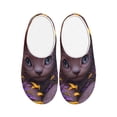 thumbnail image 1 of KLL Sunshine Cute Cat Sunflower Pattern Adult Unisex Cozy Slippers,Fuzzy Slip-on Slippers TPR Sole Slippers Comfort Plush Home Footwear for Indoor & Outdoor-39/40, 1 of 7