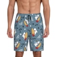 thumbnail image 1 of KLL Surf Shark for Men's 1-Pack Shorts,Sleep Pajama Shorts for Men Soft Pj Shorts Men's Pajama Bottoms Sleepwear -Medium, 1 of 7